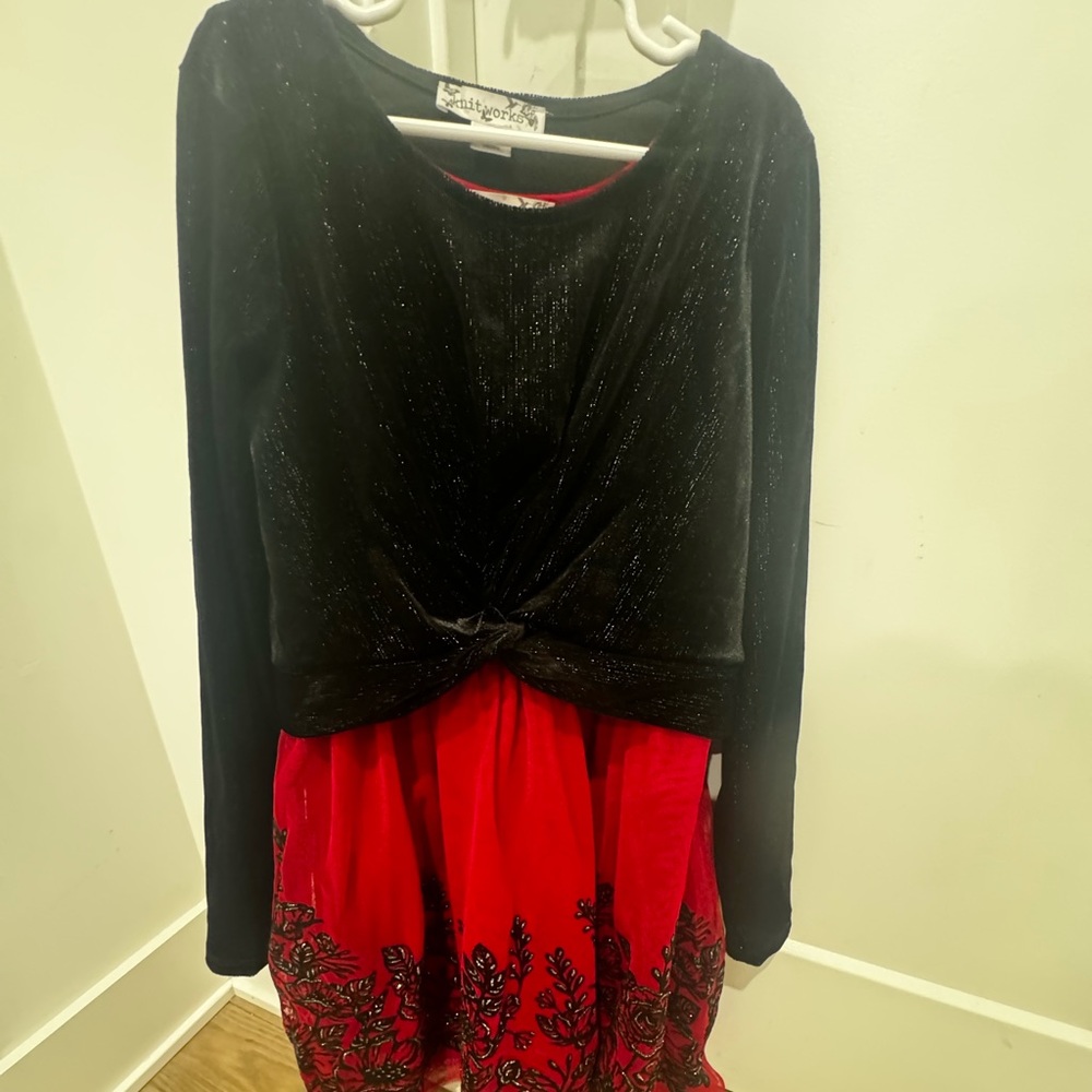 Elegant Black and Red Kids Dress
